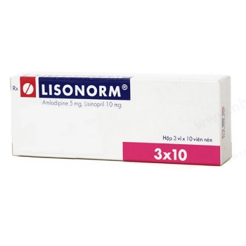 Ảnh của Lisonorm Hộp 3 vỉ * 10 viên- Điều trị tăng huyết áp,tim mạch