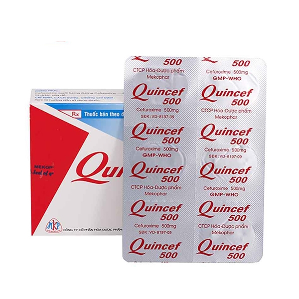 Ảnh của Quincef 500(Cefuroxim)-hộp 2 vỉ 5 viên