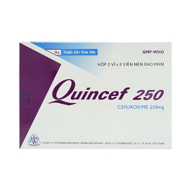 Ảnh của Quincef 250 (Cefuroxim )- hộp 2 vỉ 10 viên