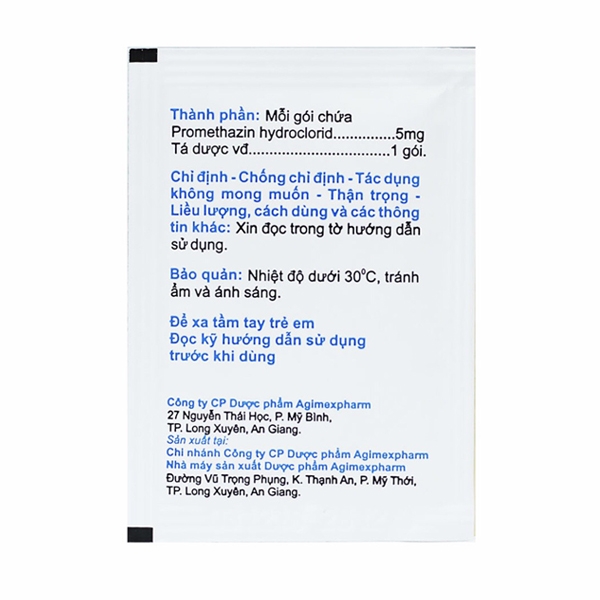 Ảnh của Promethazin Hộp 30 gói * 1,6g Agimexpharm