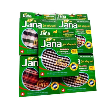 Ảnh của Khẩu trang sợi hoạt tính 3 lớp Jana cho người lớn