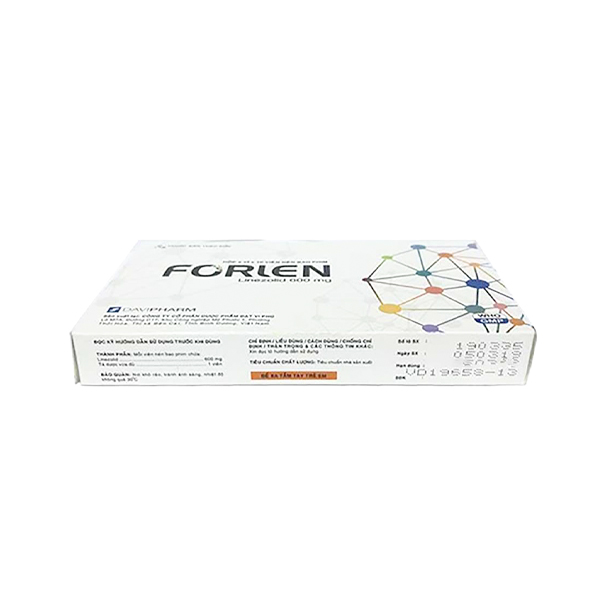 Forlen 600mg hộp 2 vỉ x 10 viên DAVIPHARM - Nhà thuốc sức khỏe xanh