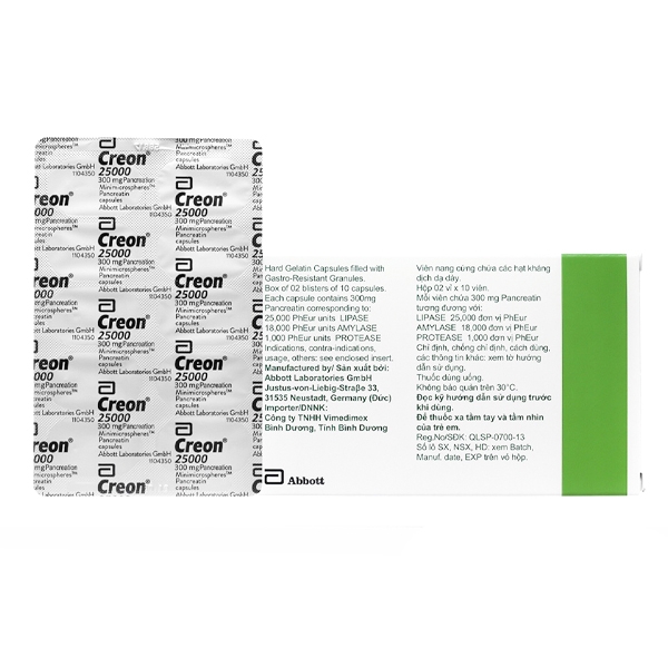 Creon 25000 Đức Hộp 20 viên pellet - 2