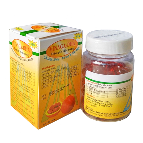 Ảnh của Vinaga-DHA dầu gấc viên nang (Lọ 100 viên)