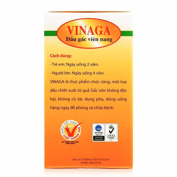 Ảnh của Vinaga-DHA dầu gấc viên nang (Lọ 100 viên)