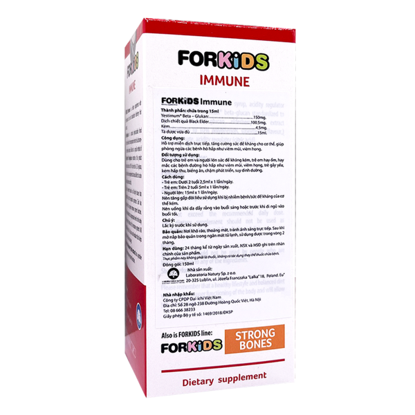 Ảnh của FORKIDS IMMUNE - hỗ trợ miễn dịch và tăng cường sức đề kháng cho bé (chai 150ml)