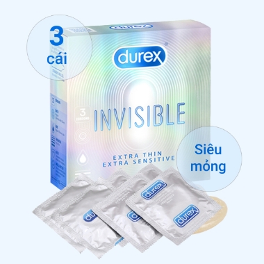 Ảnh của Bao cao su Durex Invisible Extra Thin (Hộp 3C)