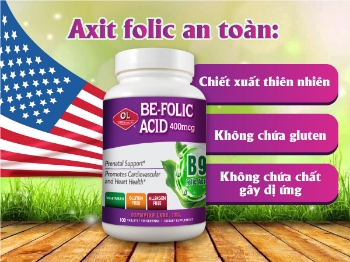 Ảnh của BE - FOLIC ACID - Bổ sung axit folic cho bà bầu ( hộp 100viên )