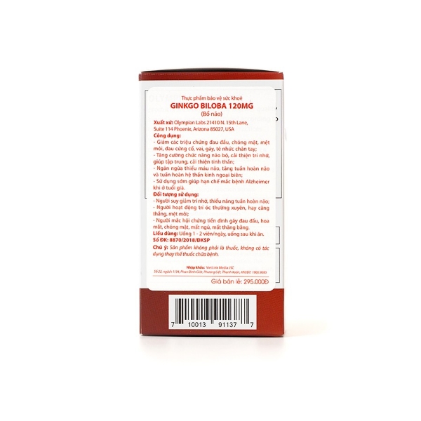 Ảnh của GINKGO BILOBA 120MG - Viên uống bổ não