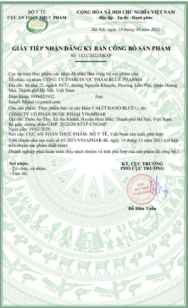 Ảnh của Viên uống CALCI NANO bổ sung canxi giúp xương chắc khỏe Hộp 60 viên