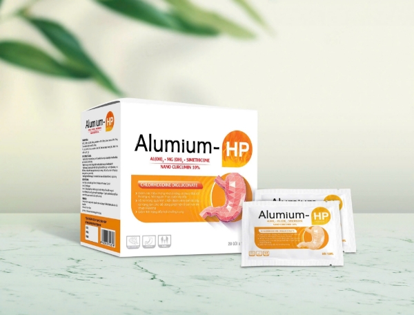 Ảnh của Gel uống  Alumium - HP hỗ trợ triệu chứng viêm loét dạ dày, trào ngược dạ dày thực quản Hộp 20 gói