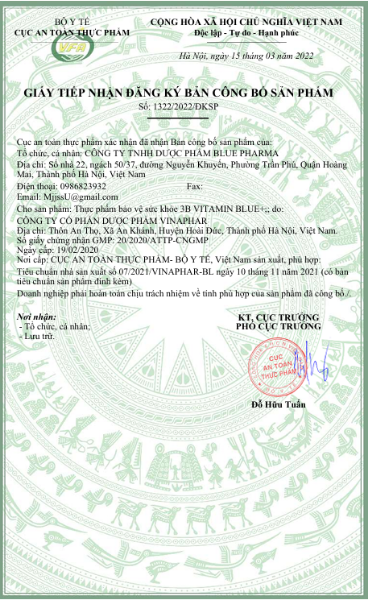 Ảnh của Viên uống Vitamin 3B Blue hỗ trợ cung cấp vitamin B1, B6, B12 cho cơ thể Hộp 100 viên