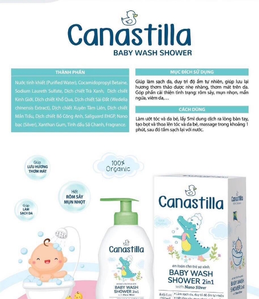 Ảnh của Sữa tắm Canastilla an toàn, dịu nhẹ cho bé Chai 250ml