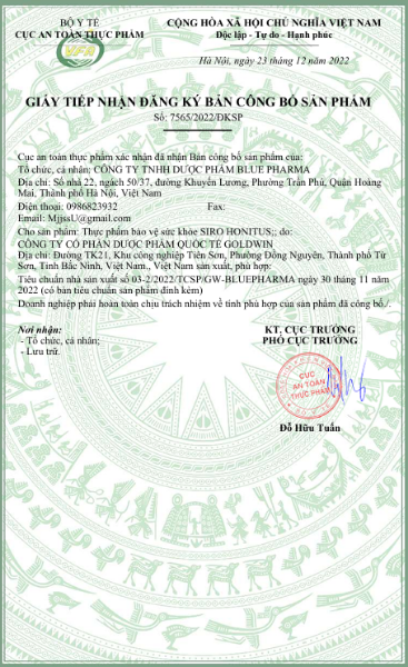 Ảnh của Siro HONITUS giảm ho, long đờm (Chai 100ml)