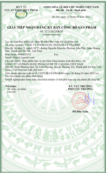 Ảnh của Viên uống Glucosamin Joint Bio-flex hỗ trợ tăng tiết dịch khớp, giảm thoái hóa khớp ( Lọ 60 viên )