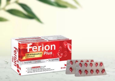 Ảnh của Viên uống Ferion Plus bổ sung Sắt, Acid Folic cho cơ thể Hộp 60 viên