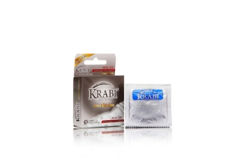 Ảnh của Bao cao su Krabi gân-gai-gel bôi trơn - Mixx 3in1 Krabi Premium condoms hàng Thái Lan Hộp 3 chiếc