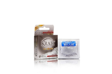 Ảnh của Bao cao su Krabi gân-gai-gel bôi trơn - Mixx 3in1 Krabi Premium condoms hàng Thái Lan Hộp 3 chiếc
