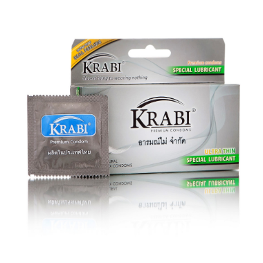 Ảnh của Bao cao su Krabi siêu mỏng - Ultrathin Krabi Premium Condoms hàng Thái lan Hộp 12 chiếc