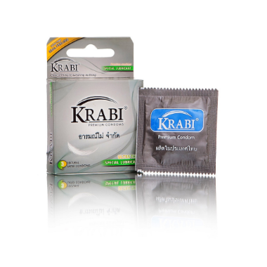 Ảnh của Bao cao su Krabi siêu mỏng - Ultrathin Krabi Premium Condoms hàng Thái lan Hộp 3 chiếc