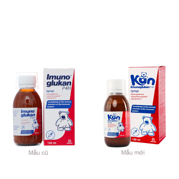 Ảnh của Syrup Kan Imunoglukan P4H  tăng sức đề kháng ,bảo vệ bé yêu (Chai 120ml)