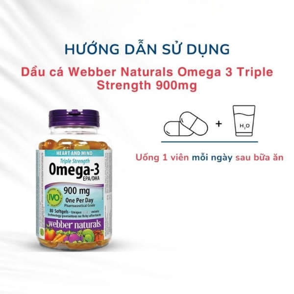 Ảnh của Webber Naturals Triple Strength OMEGA 3 (Hộp 80 Viên)