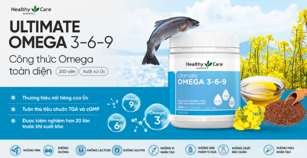 Ảnh của Viên uống Healthy Care Ultimate Omega 3-6-9 bổ mắt và tim mạch (Hộp 200 viên)