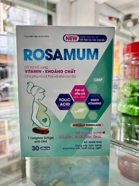 Ảnh của Viên uống Rosamum cung cấp vitamin khoáng chất cho mẹ bầu Lọ 30 viên