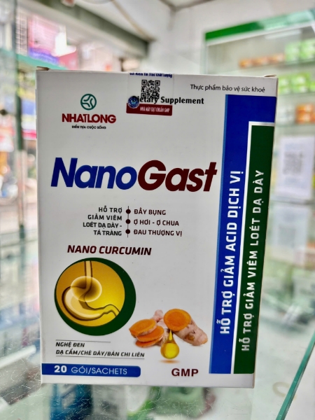 Ảnh của Gel uống Nanogast hỗ trợ dạ dày Hộp 20 gói
