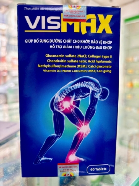 Ảnh của Viên uống Vismax tăng tiết dịch khớp, giảm triệu chứng thoái hóa khớp Lọ 60 viên