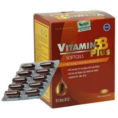 Ảnh của Vitamin 3B Plus Vshine cung cấp vitamin B1, B6, B12 Hộp 80 viên