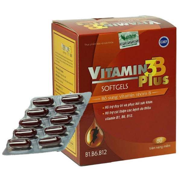Ảnh của Vitamin 3B Plus Vshine cung cấp vitamin B1, B6, B12 Hộp 80 viên
