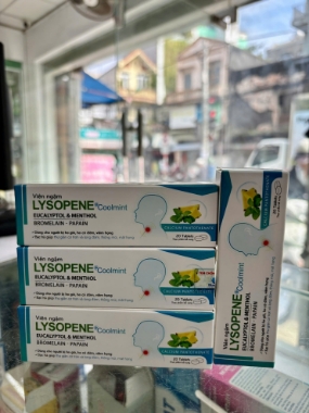 Ảnh của Viên ngậm Lysopene Cool Mint Giảm ho, giảm đau rát họng Tuýp 24 viên