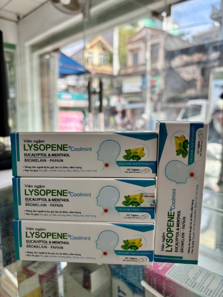 Ảnh của Viên ngậm Lysopene Cool Mint Giảm ho, giảm đau rát họng Tuýp 24 viên