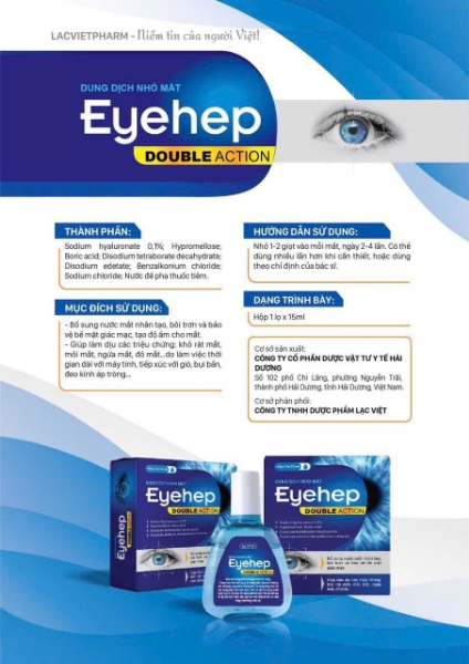 Ảnh của Nước mắt nhân tạo Eyehep Double Action Chai 15ml