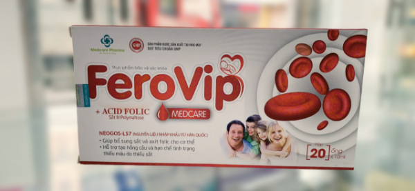 Ảnh của Siro uống Ferovip Medcare bổ sung sắt cho cơ thể Hộp 20 ống