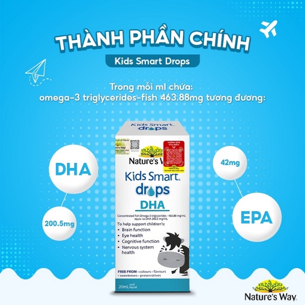 Ảnh của Nature's Way Kids Smart Drops DHA - Bổ sung DHA, EPA tốt cho não bộ, mắt và hệ thần kinh (nhập khẩu chính hãng)