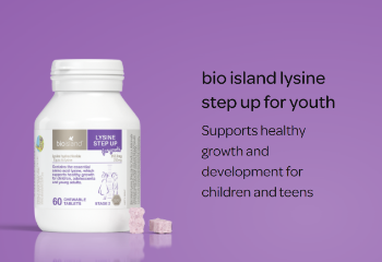 Ảnh của Viên uống bổ sung LYSINE STEP UP Bio Island - giúp trẻ ăn ngon, cao lớn (hộp 60 viên)