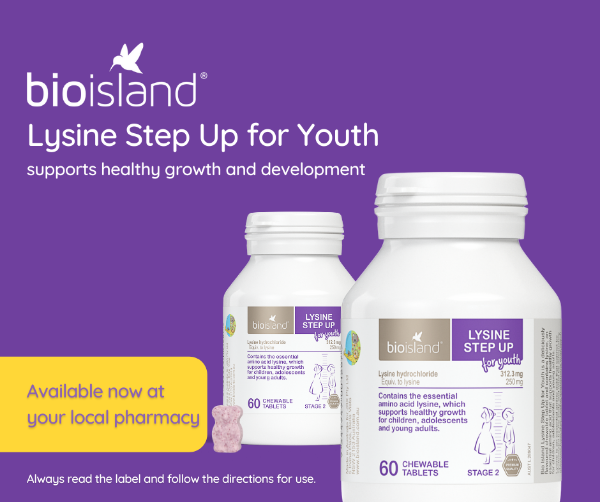 Ảnh của Viên uống bổ sung LYSINE STEP UP Bio Island - giúp trẻ ăn ngon, cao lớn (hộp 60 viên)