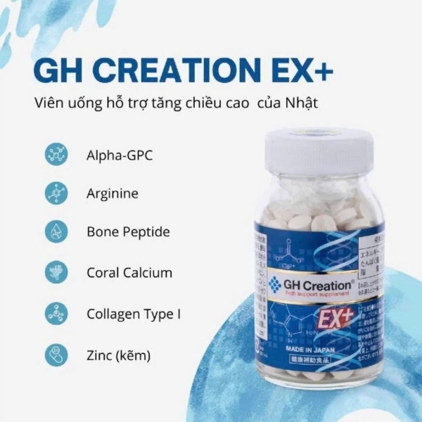 Ảnh của GH Creation EX viên uống hỗ trợ tăng chiều cao chính hãng Nhật Bản