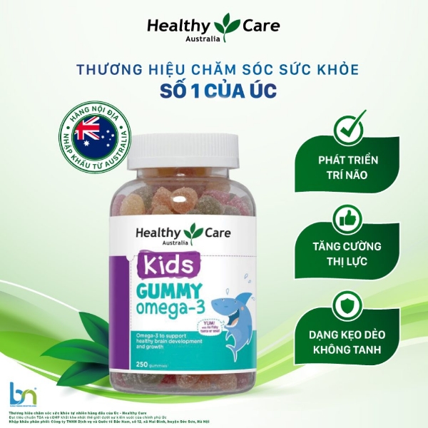 Ảnh của  KẸO DẺO BỔ SUNG OMEGA 3 HEALTHY CARE CHO BÉ (250 VIÊN)