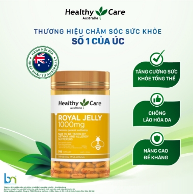 Ảnh của Sữa ong chúa Healthy Care Royal Jelly 1000mg (Lọ 365 viên)