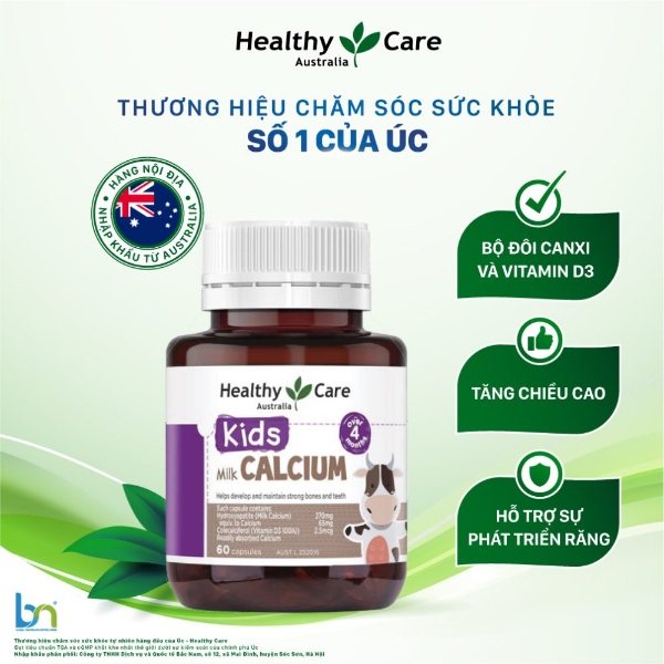 Ảnh của VIÊN UỐNG CANXI SỮA HEALTHY CARE KIDS MILK CALCIUM CHO BÉ