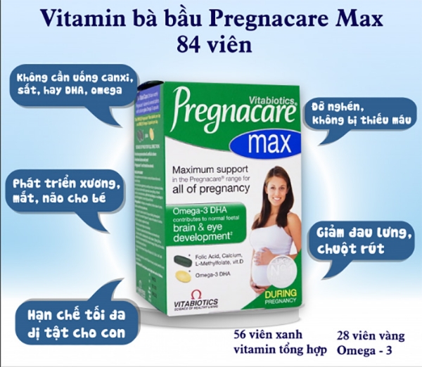 Ảnh của Viên uống cung cấp vitamin và khoáng chất Pregnacare MAX cho phụ nữ