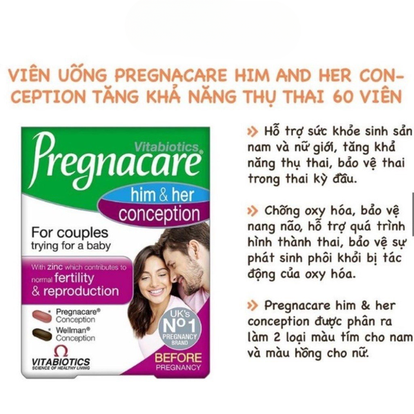 Ảnh của Viên uống tăng khả năng thụ thai Pregnacare Him& Her Conception 