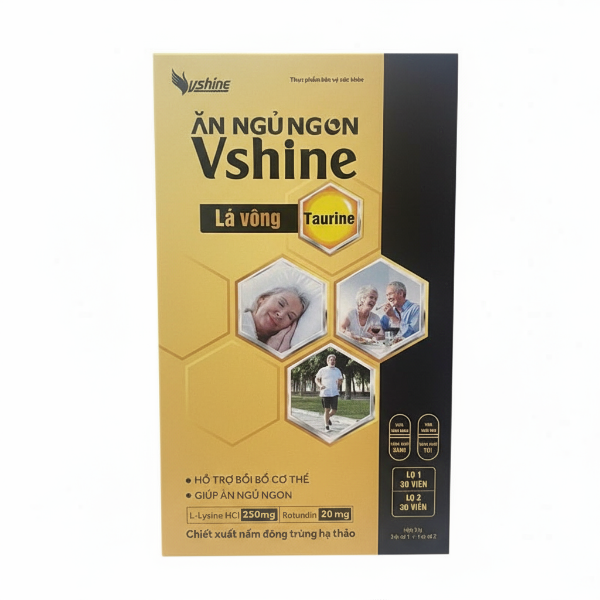 Ảnh của Viên uống hỗ trợ bồi bổ sức khỏe ĂN NGỦ NGON Vshine hộp 3 lọ x 30 viên