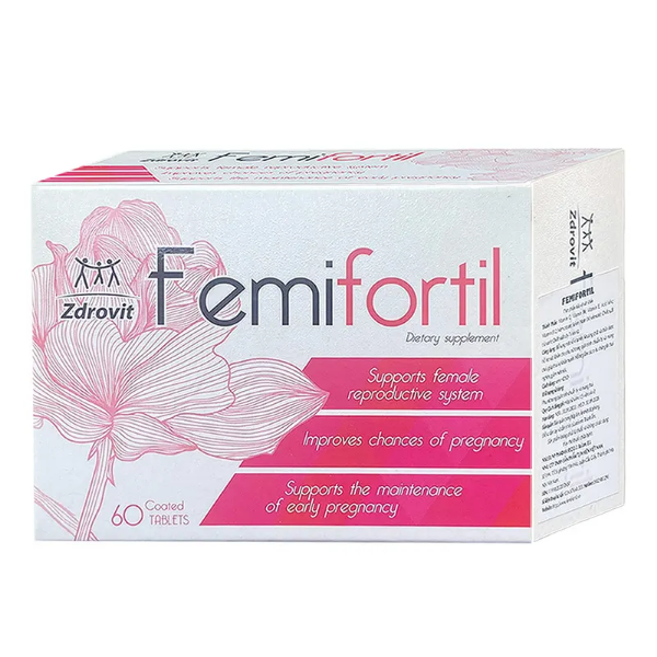 Ảnh của [HÀNG NHẬP KHẨU] VIÊN UỐNG FEMIFORTIL NP PHARMA HỖ TRỢ SINH SẢN HỘP 60 VIÊN