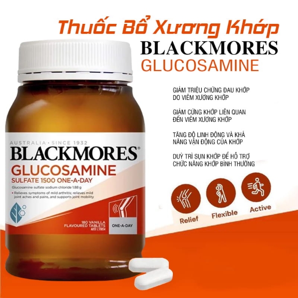 Ảnh của  Viên uống bổ sung Glucosamine 1500mg BLACKMORES (lọ 180 viên)