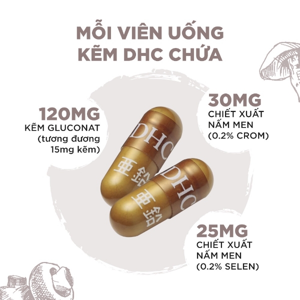Ảnh của Viên uống hỗ trợ bổ sung kẽm DHC Zinc (gói 60 viên)