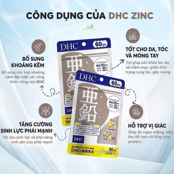 Ảnh của Viên uống hỗ trợ bổ sung kẽm DHC 60 ngày gói 60 viên